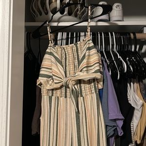 Pants striped romper